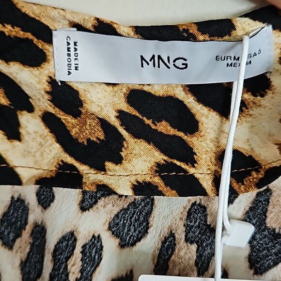 NWT Mango Leopard Print Long Slip Midi Dress Medium - Picture 11 of 16